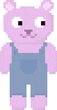 drawithella pixel bear pixel art bar Sticker
