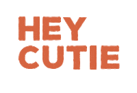 Orange Heycutie Sticker by Helm Design Studio