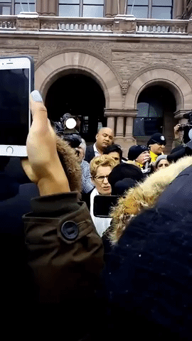 Ontario Premier Speaks with Black Lives Matter Protesters
