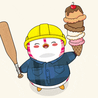 Happy Ice Cream GIF by Pudgy Penguins