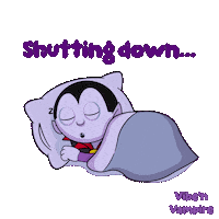 Halloween Shut It Down Sticker by VeeFriends