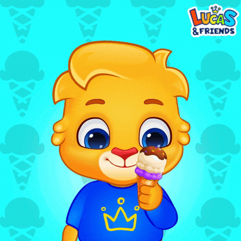 Ice Cream Eating GIF by Lucas and Friends by RV AppStudios