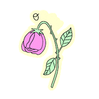 sad rose Sticker by JessTales