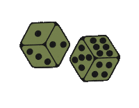 Tattoos Dice Sticker by Ephemeral Tattoo