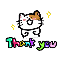 Cat Thank You Sticker by Playbear520_TW