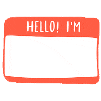 Nametag Hello Sticker