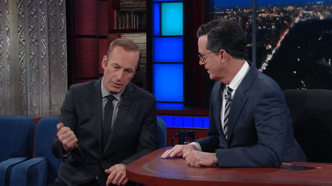 stephen colbert hand stab GIF by The Late Show With Stephen Colbert