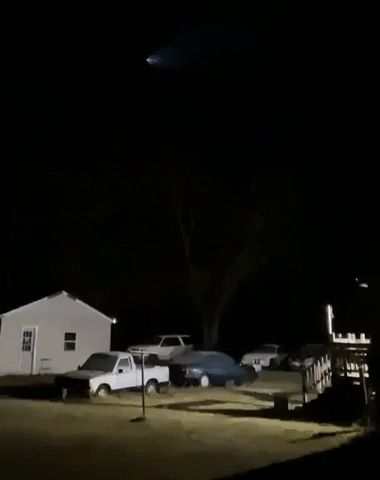 SpaceX Rocket Illuminates Sky Over Virginia