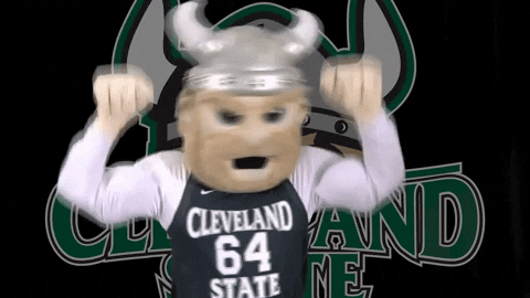 horizonleague giphygifmaker cleveland state cleveland state mascot 2 GIF