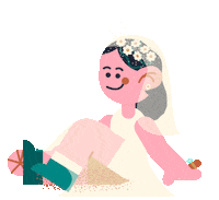 Happy Girl Sticker by Moy Agüero