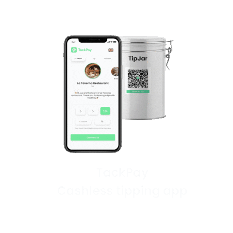 Server Tipping Sticker by TackPay