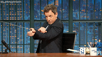 seth meyers silly string GIF by Late Night with Seth Meyers