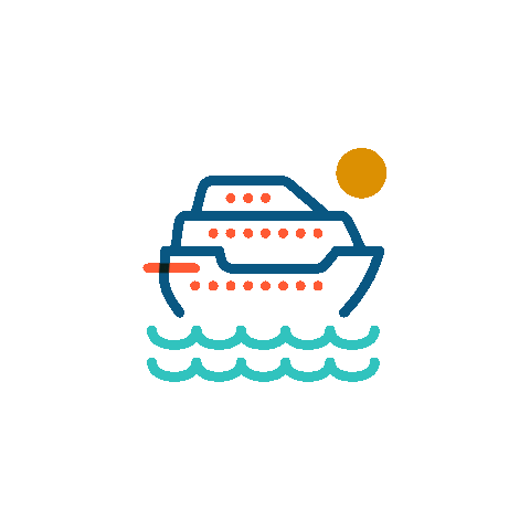 Travel Boat Sticker by ImaginApulia