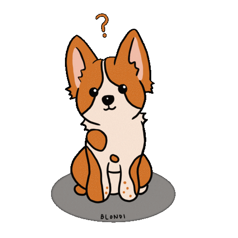 luckichild giphyupload dog hmm question mark Sticker