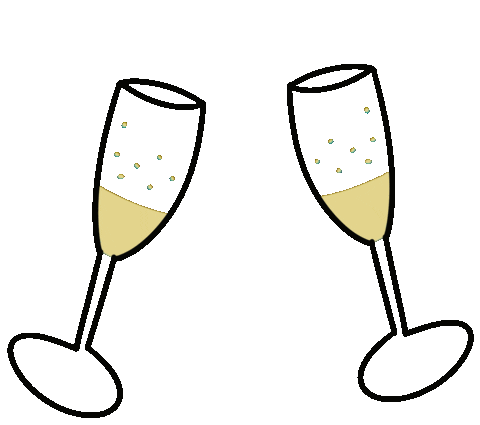 lianele party drinks toast silvester Sticker