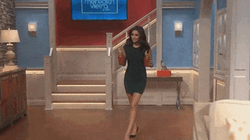 shay mitchell walk GIF by The Meredith Vieira Show