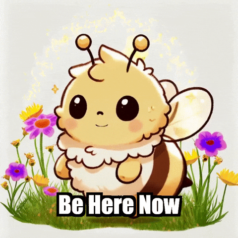 Be Here Now Meditation GIF by Beelightened