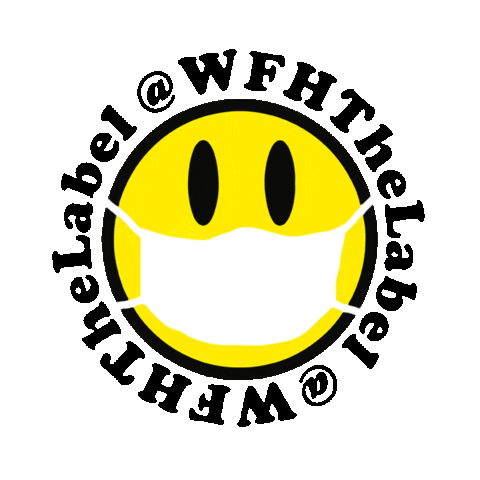wfhthelabel smiley wfh smiley face wfh the label Sticker