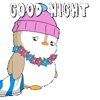 Tired Good Night Sticker by Pudgy Penguins