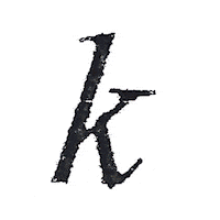 Typography K Sticker