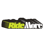 RideMoreCenter party green jump event Sticker