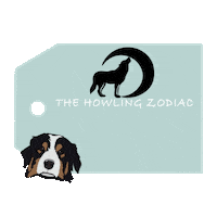thehowlingzodiac bobble head gift tag aussie shepherd thehowlingzodiac Sticker