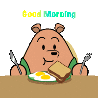 Good Morning Eating Sticker