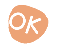 Orange Ok Sticker by Pretty Whiskey / Alex Sautter