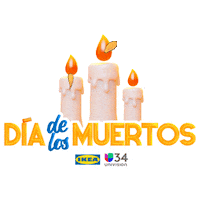 Halloween Candle Sticker by Univision LA