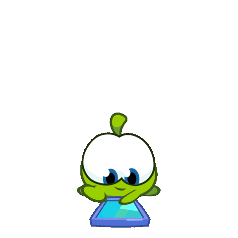 Playing Mobile Game Sticker by Om Nom