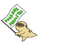 mochi the pug Sticker by 157ofgemma