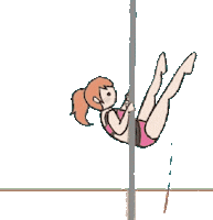 poledancerilustra pole poledance exotic poledancer Sticker