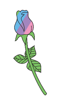 rainbow rose Sticker