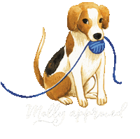 Beagle Sticker by Anne Vally