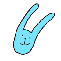 icisuzanne rabbit lapin lapinou bluerabbit Sticker