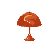 Porpan_99 red vintage lamp porpan Sticker