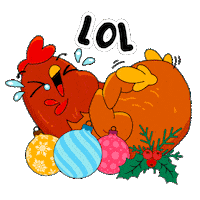 Christmas Lol Sticker by Chew's Egg