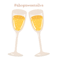 shopsweetsilvs cheers glass of wine champaign sweetsilvs Sticker