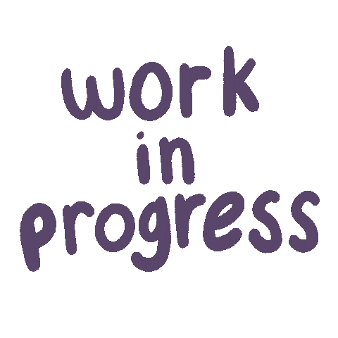 KatieLazo giphyupload behind the scenes wip work in progress Sticker