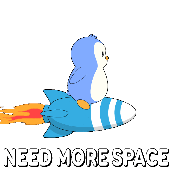 Flying To The Moon Sticker by Pudgy Memez
