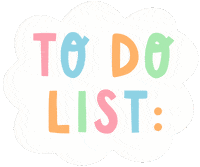 beccawayman day plan list to do Sticker