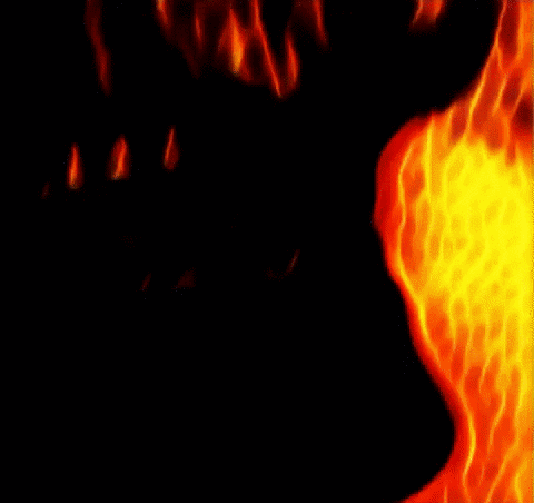 flaming skull GIF by Justin
