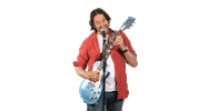 Stand Up Comedy Guitar Sticker by De Mediatuin