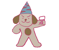 Dog Party Sticker