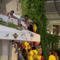 Fans Use Barricade as Ladder to Climb Into COPA