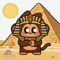Walk Like An Egyptian Gold GIF by Chimpers