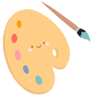 Foreversleepy artist palette art supplies foreversleepydesigns Sticker