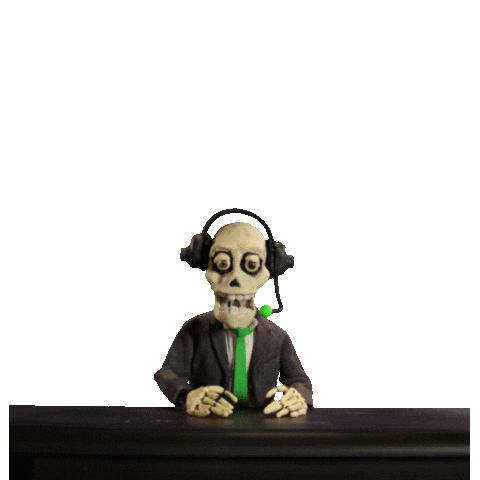 Blown Away Skeleton Sticker by HAYWARD