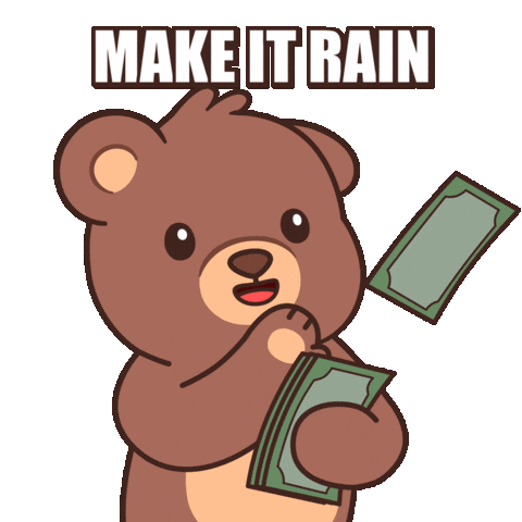 Make It Rain Money Sticker by BEARISH
