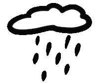 Sun Rain Sticker by haenaillust